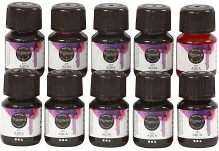 Flüssige Aquarellfarbe, sortierte Farben, 30 ml/10 Stk.
