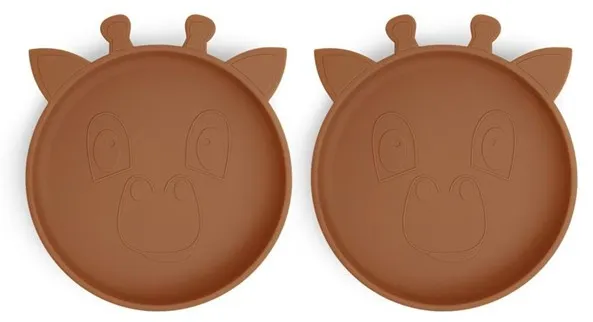 Nuuroo Akila Silikonteller 2er-Set - Caramel Café