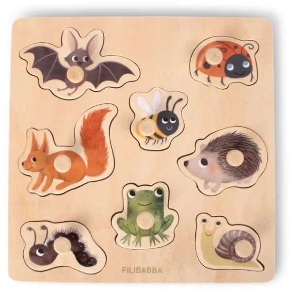 Holzpuzzle Silhouette - Die Tiere des Waldes