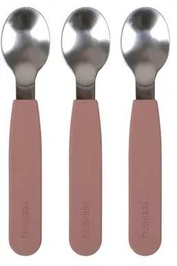 Filibabba Silikonlöffel 3er-Pack - Rose